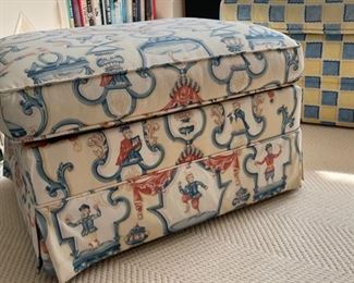 Cowtan & Tout Upholstered Down-Filled Ottoman.