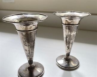 Sterling Silver Bud Vases. Photo 1 of 2.