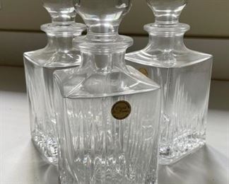 Vintage Cristal France Lead Crystal Decanters - 3 Available. Photo 1 of 2.
