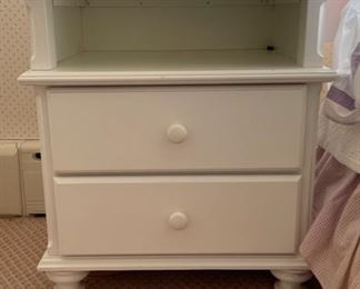 Crate & Barrel White Bedside Table. Photo 1 of 2.