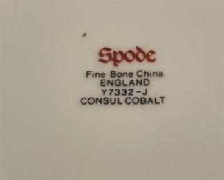 Spode Consul Cobalt Complete Service for 5. Photo 2 of 2.