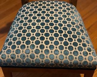 Set of 8 Antique Viennese Biedermeier "Peacock" Chairs upholstered in Scalamandre Fabric. Each measures 18" W x 20" D x 38" H; 19" Seat Height. Photo 2 of 6.