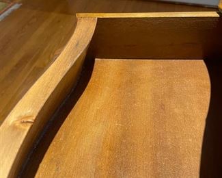 Small Antique Olive Wood Bombay Marquetry Chest. Measures 26" W x 13" D x 28" H. Photo 6 of 6.