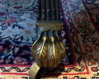 Early 19th Century Antique English Banquet Dining Table with Brass Claw Feet. Purchased from Richard Norton Antiques. Tables Measures 164" L x 41.5" D x 29.5" H. With Two Pedestals, Table Measures 69" W x 41.5" D x 29.5" H. There are Three Leaves - 30" W, 28" W & 36" W to create myriad seating arrangements. Photo 3 of 4.