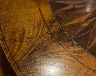 A Scandinavian Marquetry Circular Center Table with Claw Feet. Circa 1820. Measures 35" D x 28" H. Photo 3 of 5.