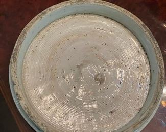 Pair of Early Qing Lidded Chinoiserie Ginger Jars. VERY HEAVY. Each Measures 10" H x 12" D with 4" Opening. Photo 7 of 8.