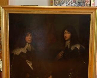 Portrait of Prince Charles Louis, Elector Palatine and Brother Prince Rupert After Sir Anthony Van Dyck (1599 - 1641). Measures Approximately 48" x 48". Photo 1 of 2.