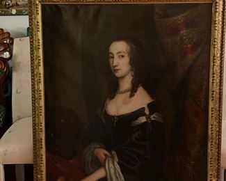 Pair of 17th Century John Halls Portraits of British Nobility. Each measures Approximately 26" W x 38" H. Photo 3 of 5.