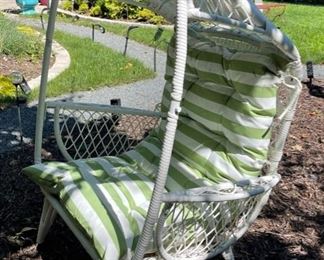 Outdoor Woven All-Weather Wicker Egg Chair. Photo 2 of 2.