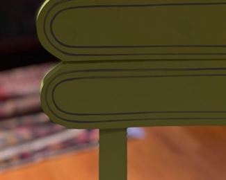 Pair of Dining Chairs Upholstered in Scalamandre Chiang Mai Dragon Fabric in China Blue Colorway. Photo 3 of 4.