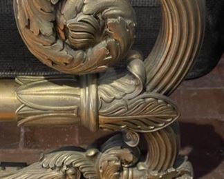 Antique Louis Phillipe Brass Firplace Fender. Measures 43" W x 16" H. Photo 2 of 3.