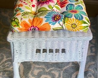 Green Dining Table & Set of 6 Wicker Chairs. Table Measures 56" x 30" x 29" H. Photo 8 of 8.