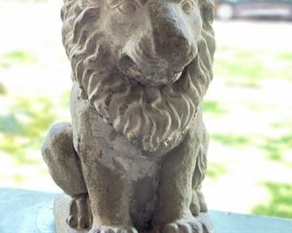 Lion Cast Concrete Garden Statue. Photo 1 of 2.