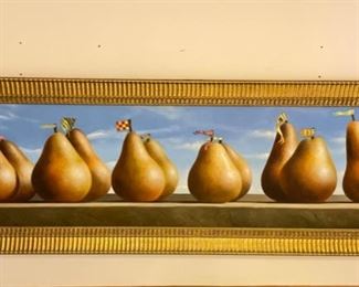 James Tormey, "Pearade." Oil on canvas. Measures 43" W x 11.5" H. Photo 1 of 3.