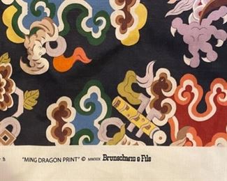 Scant 1 Yard of Ming Dragon Print by Brunschwig & Fils. Photo 1 of 2.