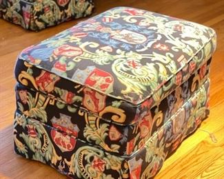 Ottoman Upholstered in Cowtan & Tout Fabric - 2 Available. Each Measures 27" x 20" x 18" H. Photo 3 of 3.