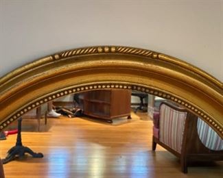 20th Century Oval Beaded Giltwood Wall Mirror - 2 Available. Each measures 35" D x 29" H. Photo 2 of 2.
