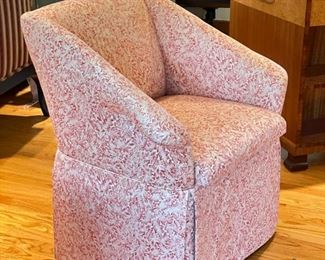 Pair of Vintage 1970s Hollywood Regency Chairs Upholstered in a Vine Pattern. Each measures 29" W x 29" D x 32" H. Photo 2 of 4.