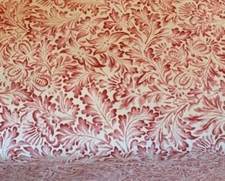 Pair of Vintage 1970s Hollywood Regency Chairs Upholstered in a Vine Pattern. Each measures 29" W x 29" D x 32" H. Photo 4 of 4.