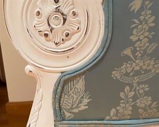 Silk Upholstered Arm Chair. Photo 4 of 5.