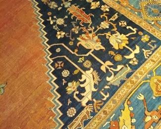 Vintage Serapi Heriz Rug. Measures 11' x 14' Photo 7 of 8.