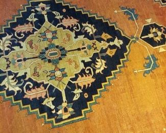 Vintage Serapi Heriz Rug. Measures 11' x 14' Photo 2 of 8.