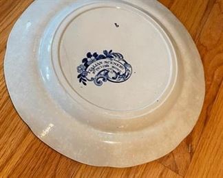 Vintage Flow Blue Porcelain Plate - St. Peter's Cathedral (Rome). Measures 10.25" D. Photo 2 of 2.