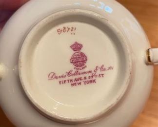 Antique Minton China for Davis Collamore NY. Set of 7 Gold Rim Cream Soup & Saucers. Photo 2 of 2.