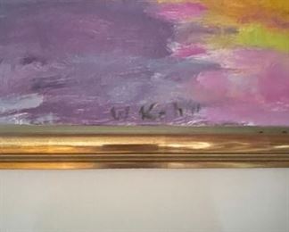 Wolf Kahn. "Little River Bend." Oil on Canvas. Photo 2 of 2.