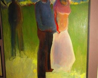 Large expressionist oil on canvas by Ray Burggraf