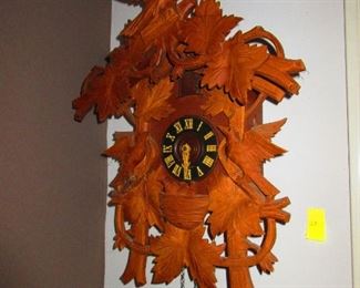 Vintage Black Forest carved cuckoo clock