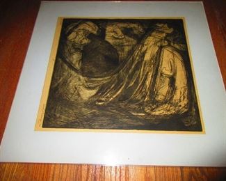 Abstract etching by David L. Deming, 1966