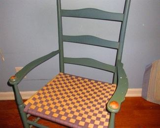 Painted ladder back chair in the Shaker style