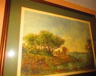 Watercolor landscape painting by Albert A. Matthews