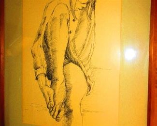 Ind drawing of a girl by Savery Fitzgerald