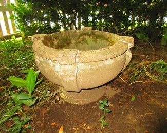 Large concrete garden planter