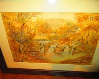 Watercolor landscape by F.S. Martin
