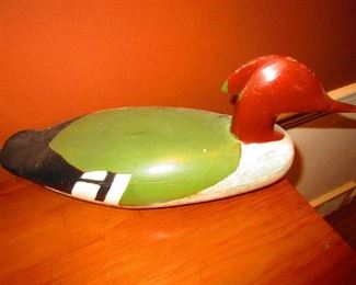 Folk art painted duck decoy