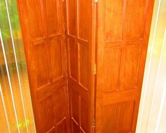 Mahogany folding screen