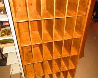 Antique mail cabinet