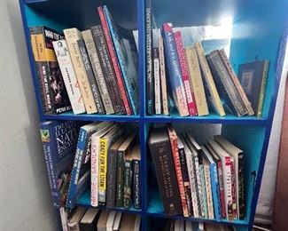 Some books and book shelf 