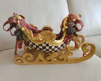 Side view od Mackenzie Childs  Christmas Sled