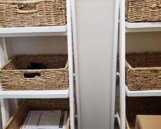 Ladder like shelving with basket storage