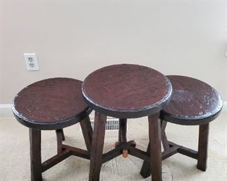 3 Ethan Allen Stools ( as is)