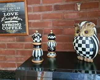 Mackenzie Childs Owl , Salt & Pepper 