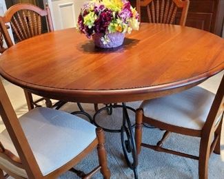 Wood top Iron Base Table