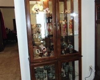 lighted curio cabinet