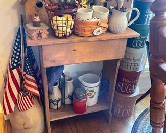 . . . a closer look at the cute table and other accent items