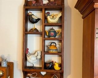 . . . a cute shadow shelf with chicken collection