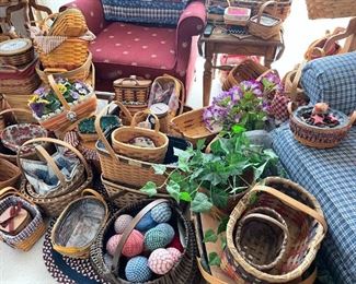 . . . just the beginning of the hundred or so Longaberger baskets featured in sale